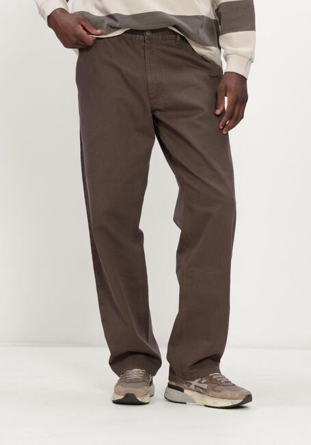 Braune FOR&Eacute;T Chino CLAY TWILL PANTS - large