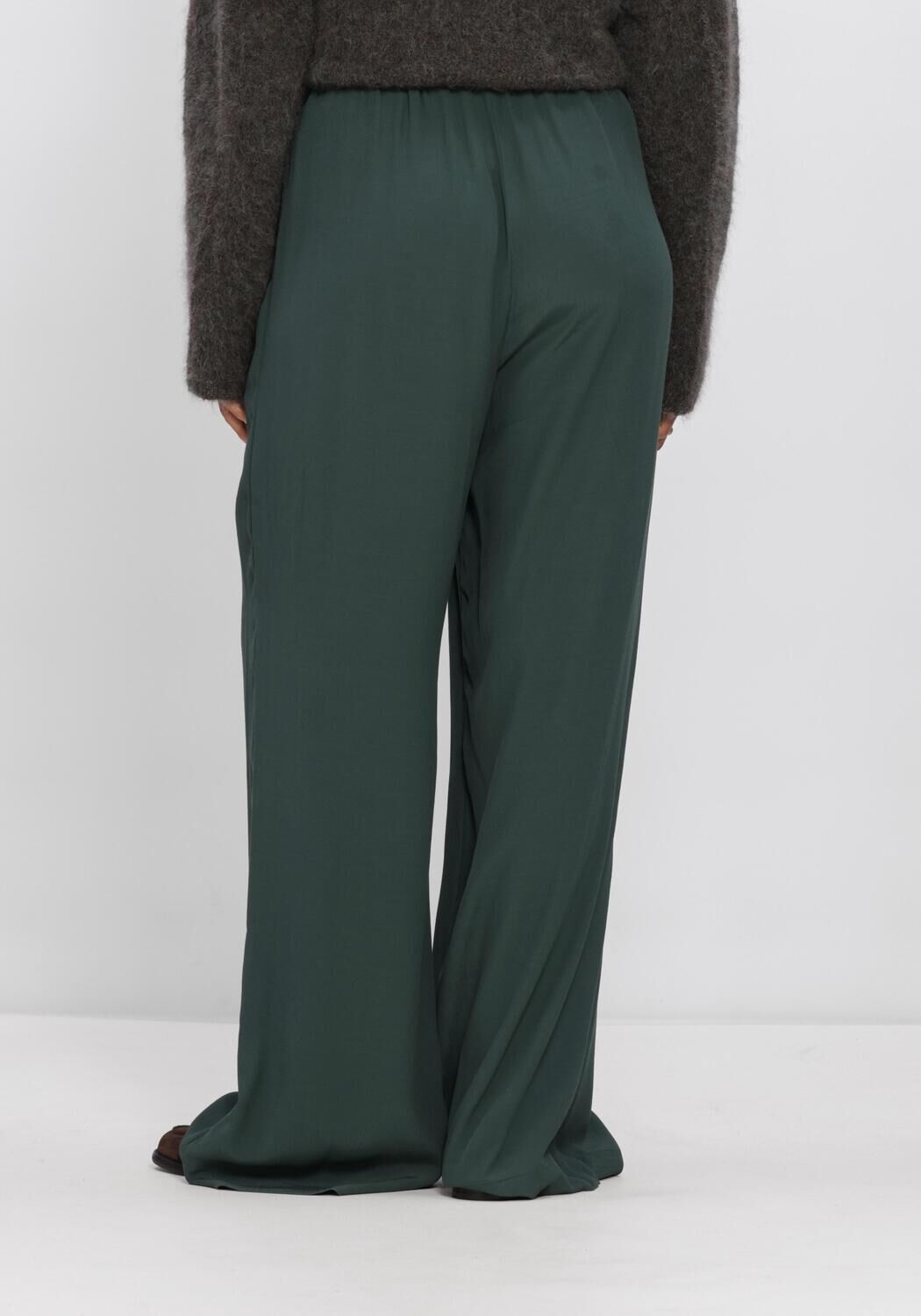 Dunkelgr&uuml;n BY-BAR Weite Hose BENJI VISCOSE PANTS - large