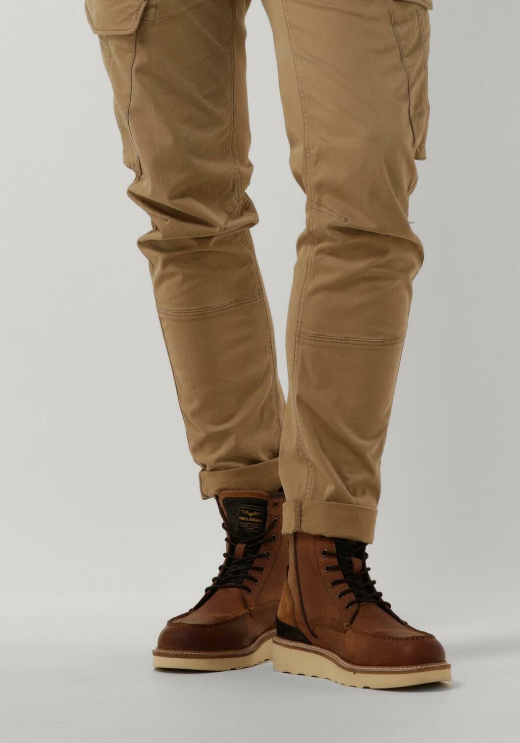 Cognacfarbene PME LEGEND Schn&uuml;rboots HAWKSPEED - large