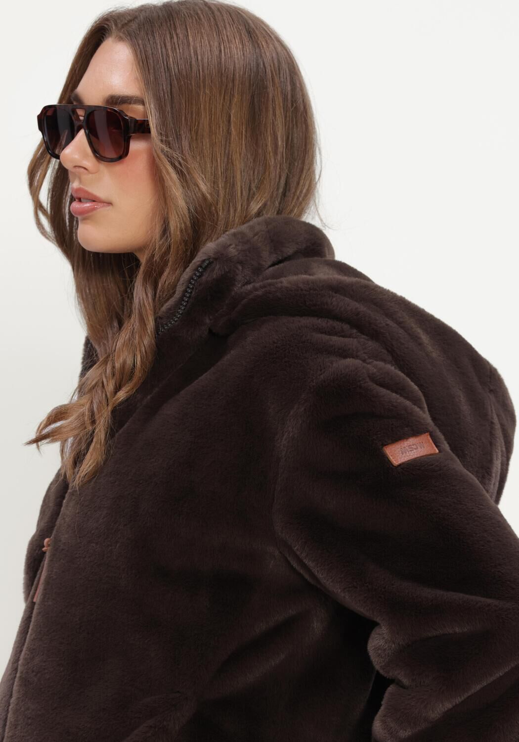 Braune MOSCOW Fake-Fur-Jack 08-08-EVELYN-4 - large