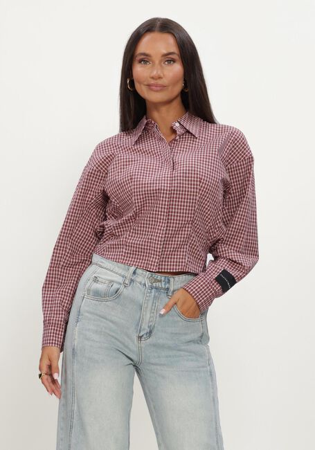 Rote HAUTE L'AMITI&Eacute; Tops & T-shirts MUSA CHECK SMOCK SHIRT - large