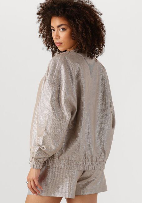Silberne ALIX THE LABEL Jack LADIES WOVEN FOIL JACKET - large