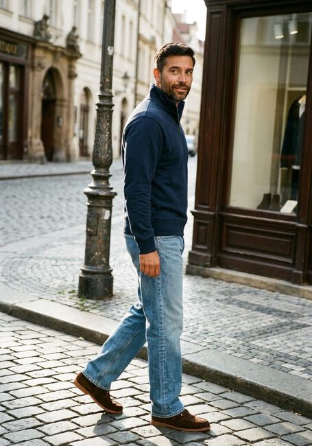 Dunkelblau THE GOODPEOPLE Sweatshirt LUCCA - large