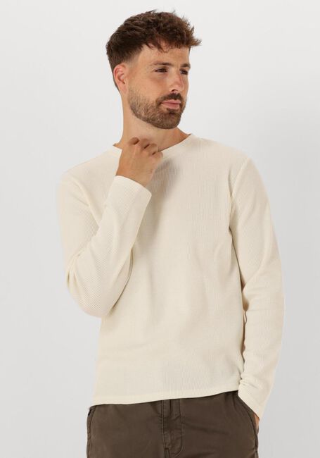 Ecru ANERKJENDT Polos & T-Shirts AKKIKKI L/S WAFFLE TEE - large