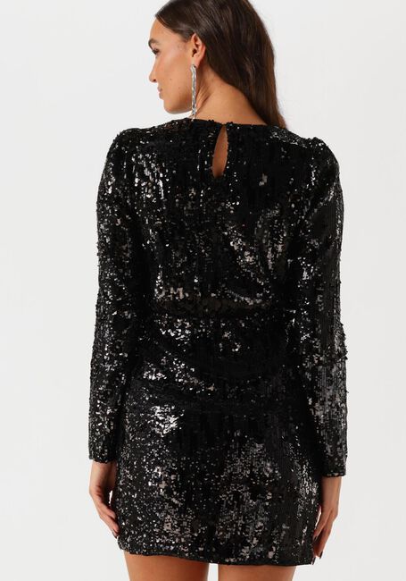 Schwarze SELECTED FEMME Minikleid SLFARI-COLYN LS SHORT SEQUINS - large