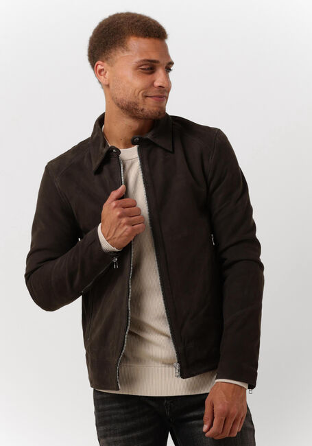 Olive GOOSECRAFT Lederjack ROD JACKET - large