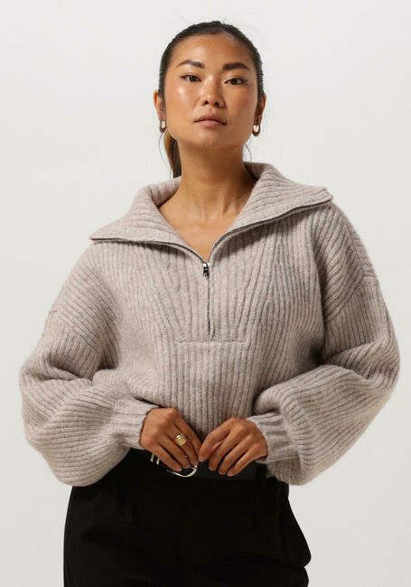 Beige SIMPLE Pullover KNIT-RC-PL-23-1 - large