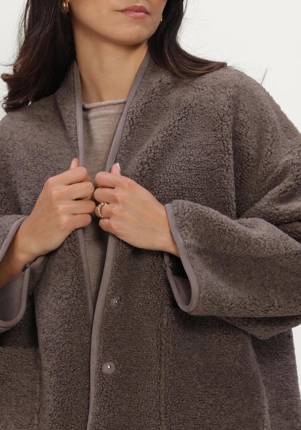 Braune KNIT-TED Jacken JOKO JACKET - large