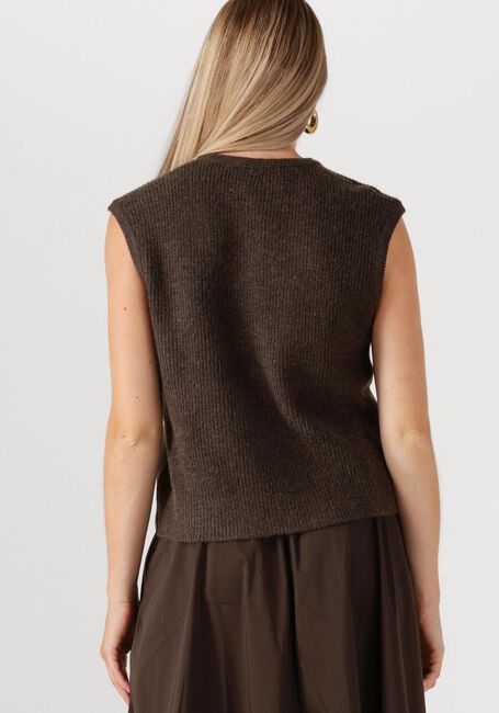 Braune NEO NOIR Strickjacke EVEREST KNIT VEST - large