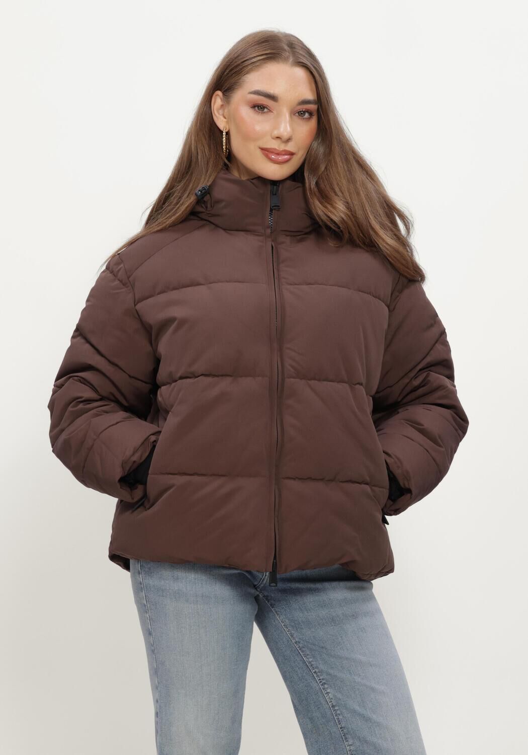 Braune WITHBLACK Wattierte Jack WBLGLORIAN PUFFER JACKET - large