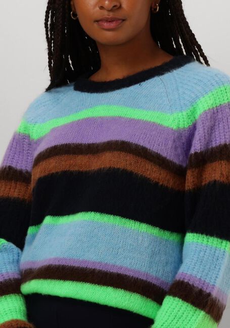 Mehrfarbige/Bunte POM AMSTERDAM Pullover PULLOVER - BRUSHED STRIPES - large