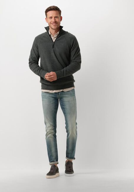 Grüne CAST IRON Pullover HALF ZIP COLLAR COTTON HEATHER PLATED BLEND - large