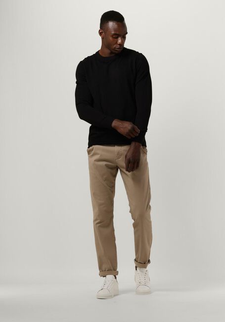 Schwarze SELECTED MEN Pullover SLHTOWN MERINO COOLMAX KNIT CREW - large