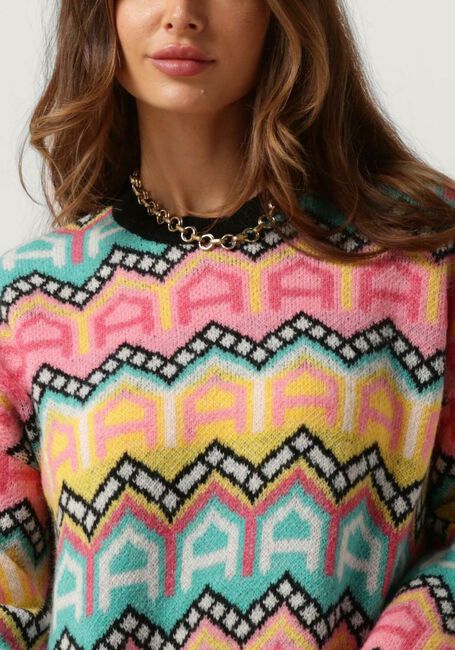 Mehrfarbige/Bunte ALIX THE LABEL Pullover LADIES KNITTED MULTI COLOUR PULLOVER - large