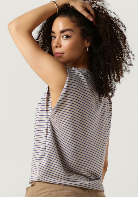 Blaue BY-BAR T-shirt DIEDE SMALL STRIPE TOP - large
