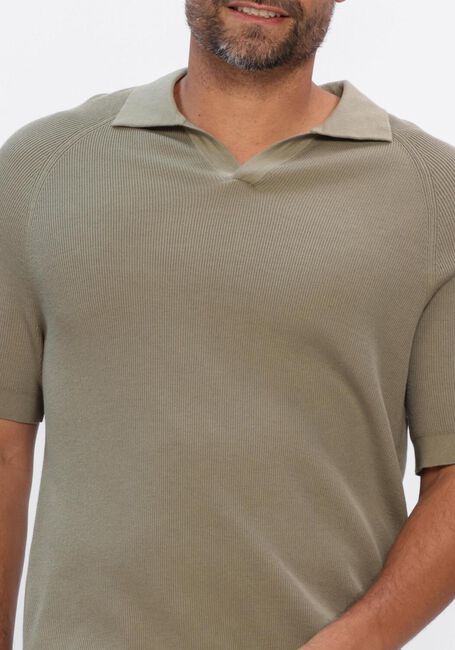 Gr&uuml;ne PROFUOMO Polo-Shirt POLO OPEN COLLAR RIB - large