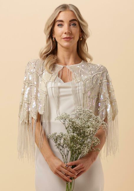 Nicht-gerade weiss Y.A.S. Brautmode YASCECILIE SEQUIN CAPE - CELEB - large