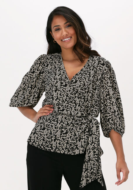 Schwarze MODSTRÖM Bluse ODA PRINT TOP - large
