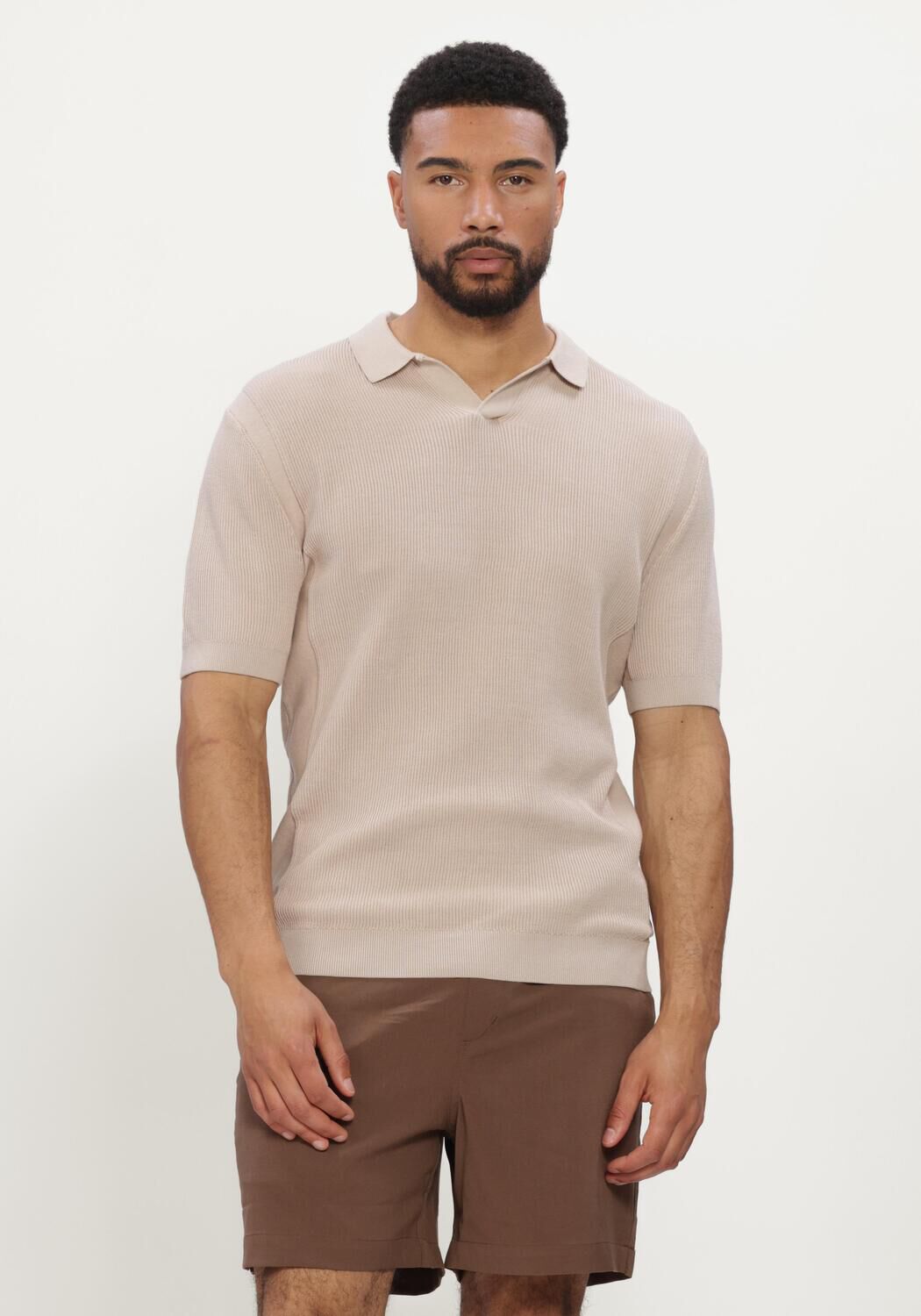 Beige SAINT STEVE Polo-Shirt EVAN-S - large