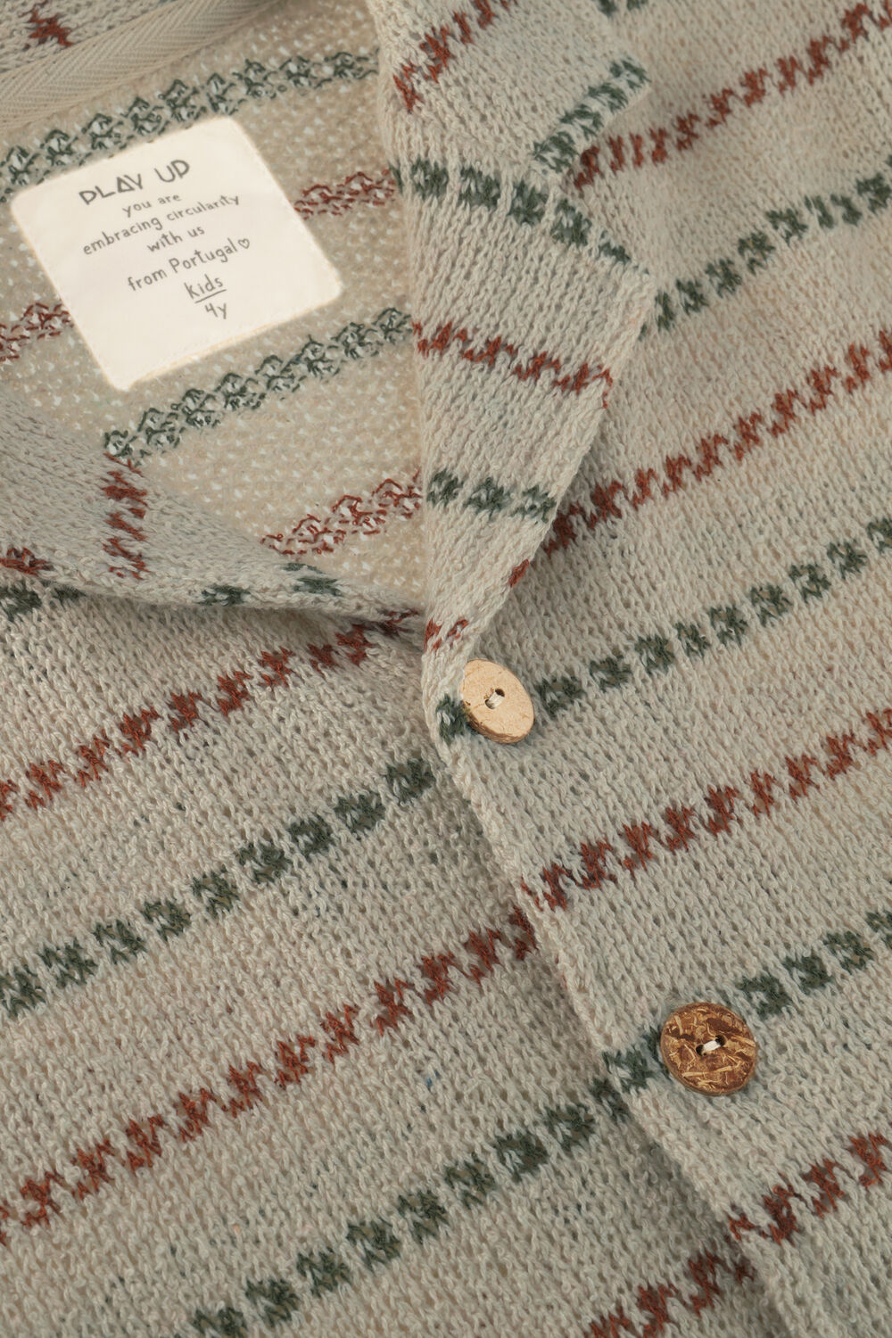 Mehrfarbige/Bunte PLAY UP Polo-Shirt STRIPED JERSEY SHIRT - large