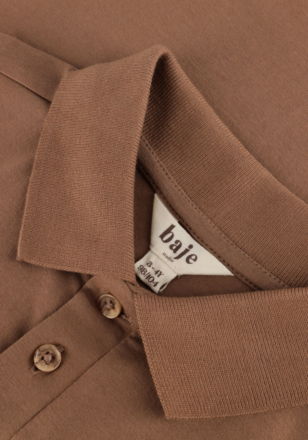 Braune BAJE STUDIO Polo-Shirt BROC - large