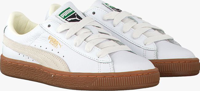 Weiße PUMA Sneaker low BASKET CLASSIC GUM DELUXE JR - large