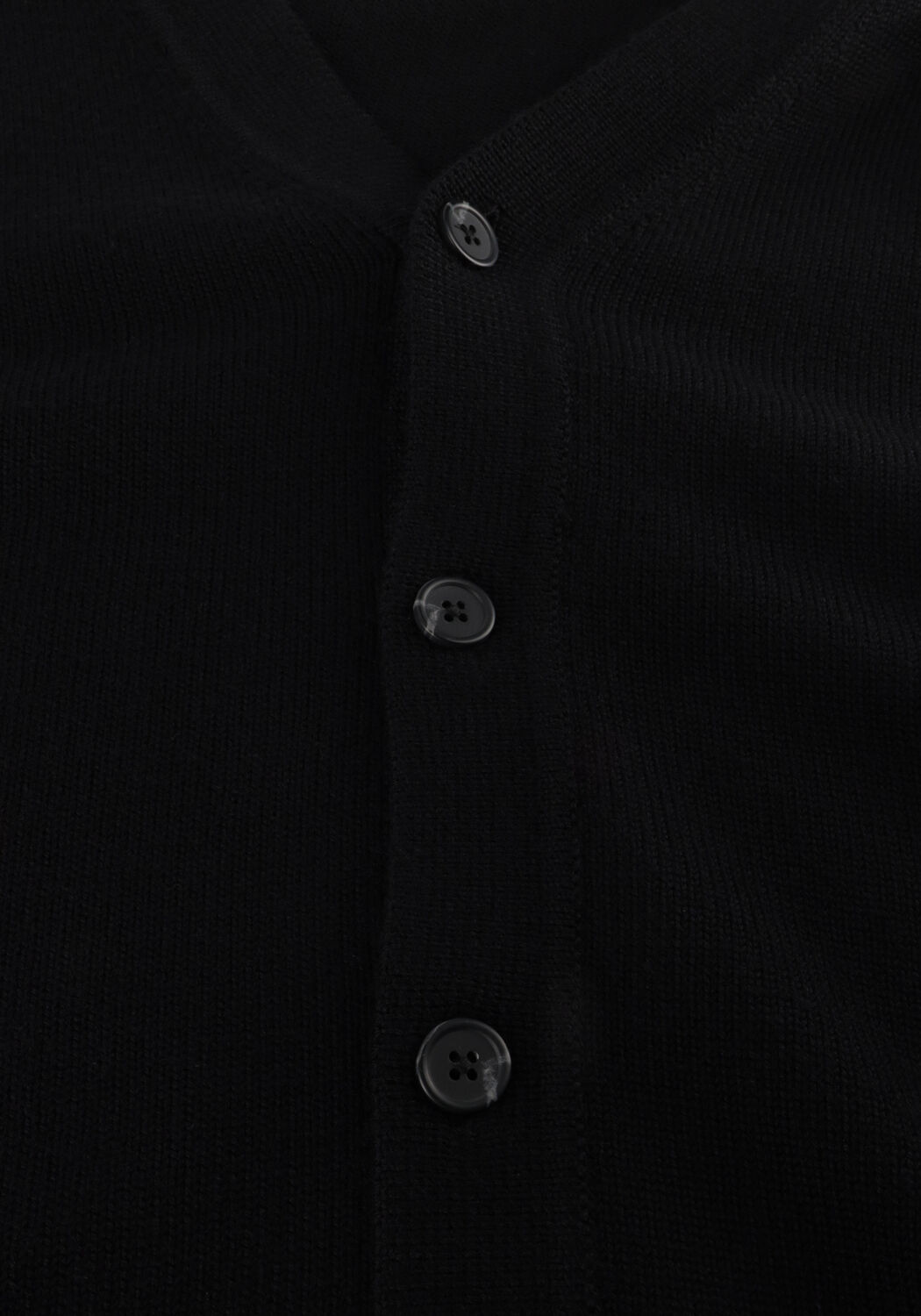 Schwarze SELECTED MEN Strickjacke SLHTRAY LS MERINO CHUNKY V-NECK CARDIGAN - large