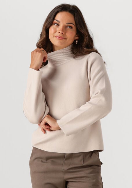 Beige OBJECT Pullover OBJREYNARD HIGH NECK PULLOVER - large