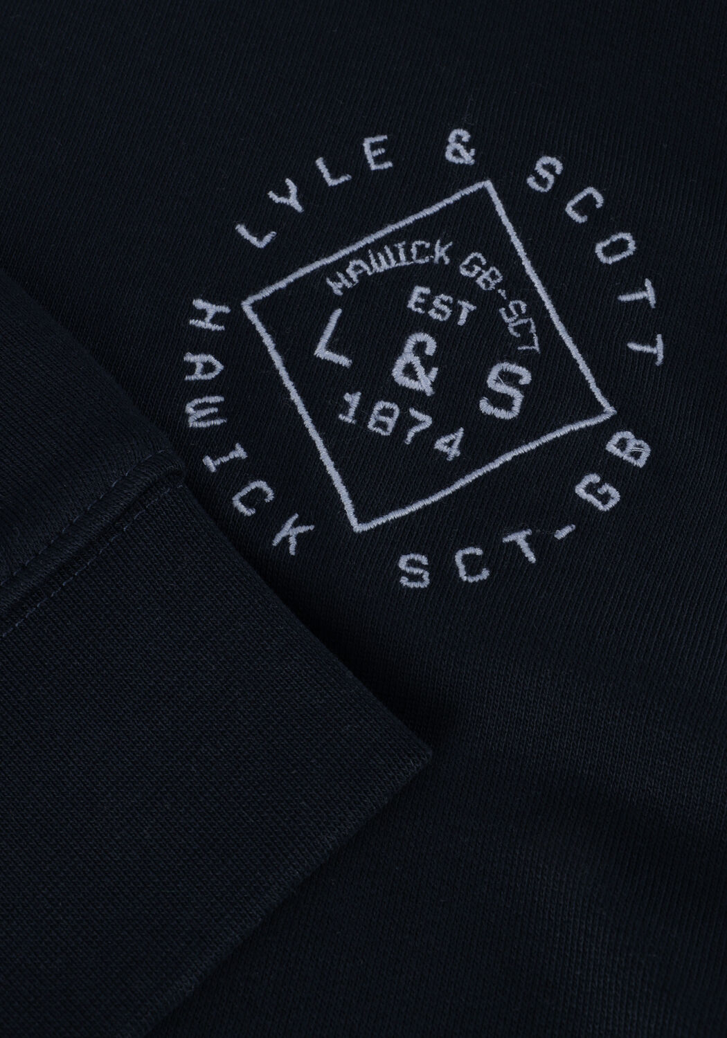 Dunkelblau LYLE & SCOTT Sweatshirt STAMP CREW NECK SWEATSHIRT - large