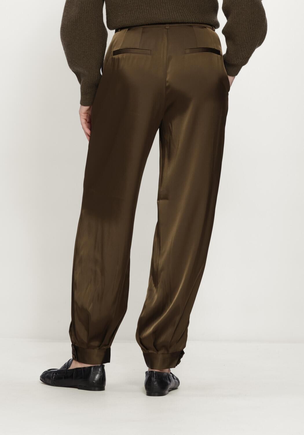 Olive DANTE6 Weite Hose DELANCY BOLD SATIN BALLOONY PANTS - large