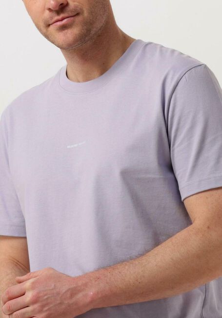 Lila SELECTED HOMME T-shirt SLHATLAS PRINT SS O-NECK TEE - large