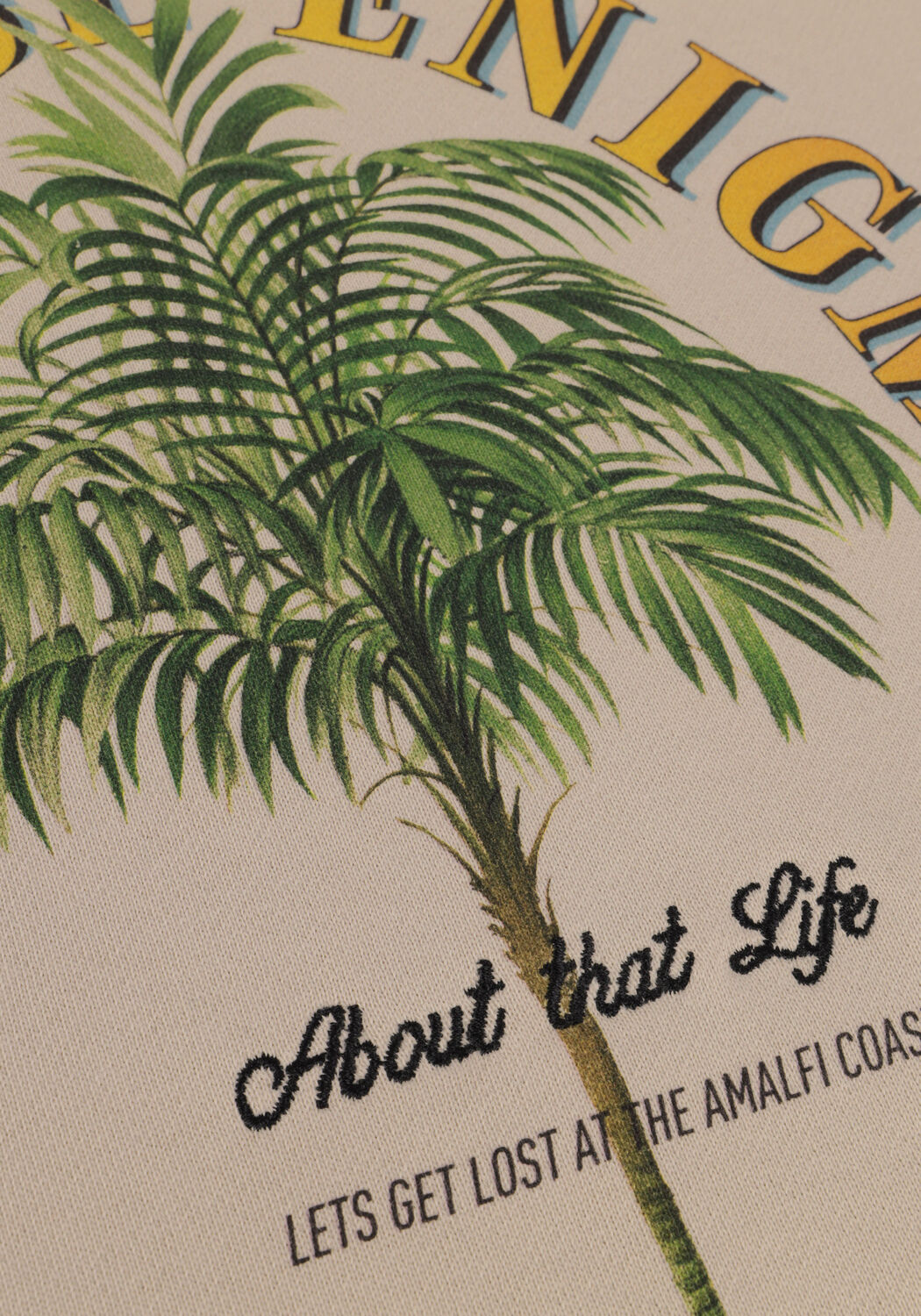 Sand PUREWHITE Pullover CREWNECK WITH SMALL LOGO ON CHEST AND BIG BACK PRINT - large