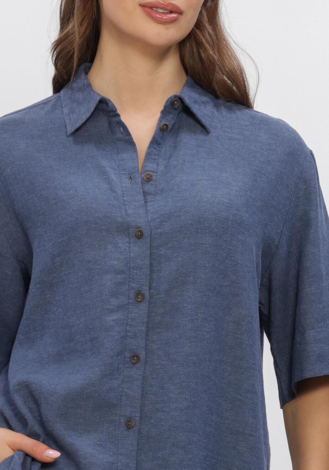 Blaue MSCH COPENHAGEN Blusen MSCHVIANA GINIA 3/4 SHIRT - large