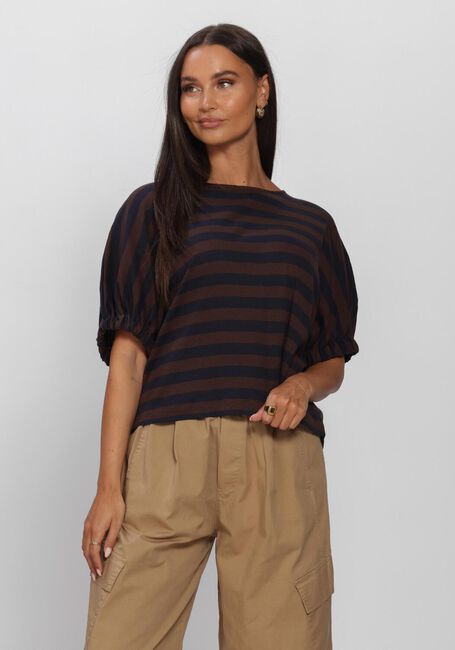 Braune BY-BAR Top MERLE BIG STRIPE TOP - large