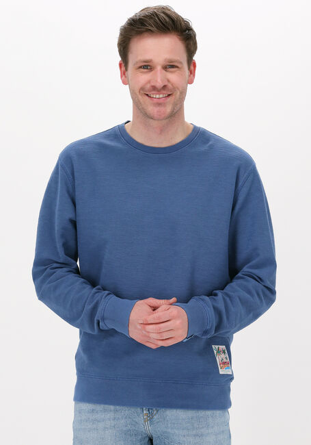 Blaue SCOTCH & SODA Sweatshirt GARMENT-DYED INTERLOCK FELPA SWEATSHIRT - large