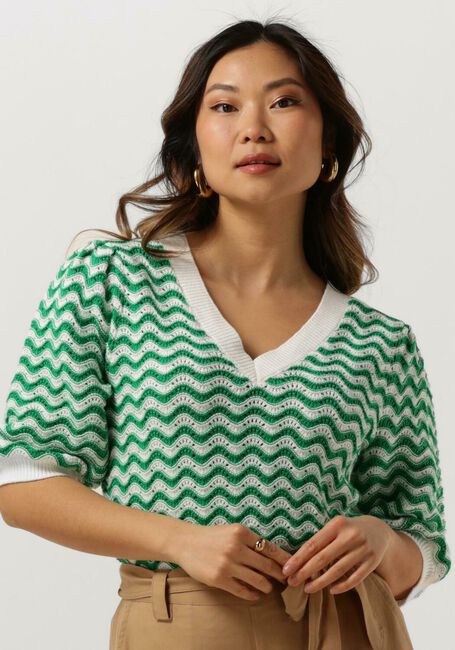 Grüne MINUS T-shirt MAIKA 2/4 SLEEVE KNIT T-SHIRT - large