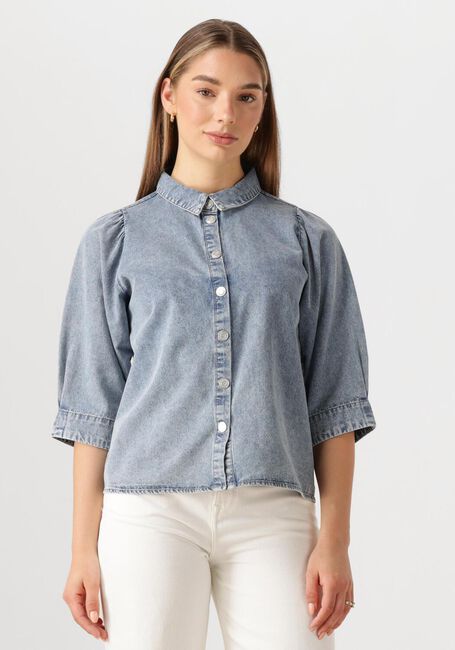 Blaue LOLLYS LAUNDRY Blusen BONOLL SHIRT SS - large