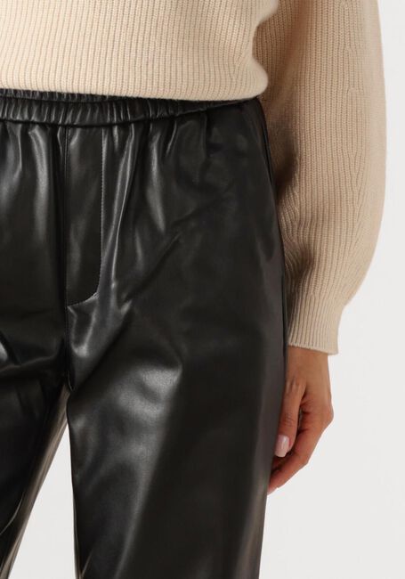 Schwarze DANTE6 Hose LONDON FAUX LEATHER CHINO - large