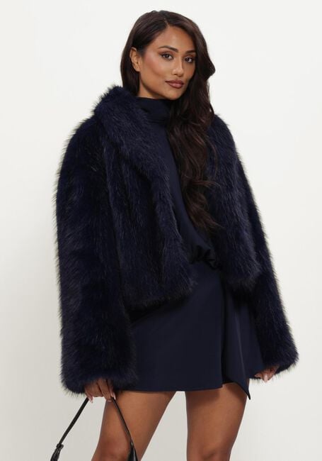 Dunkelblau STUDIO AMAYA Fake-Fur-Jack ZURI JACKET - BLUE - large