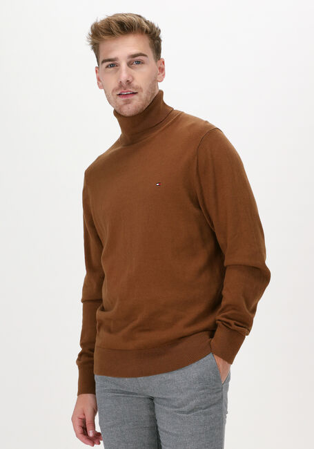 Khaki TOMMY HILFIGER Rollkragenpullover PIMA COTTON CASHMERE ROLL NECK - large
