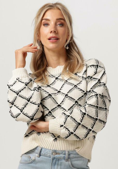 Beige SELECTED FEMME Pullover SLFOLIVIA LS CROPPED KNIT O-NECK - large