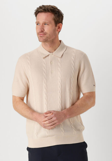 Beige TOMMY HILFIGER Polo-Shirt DC CABLE POLO - large