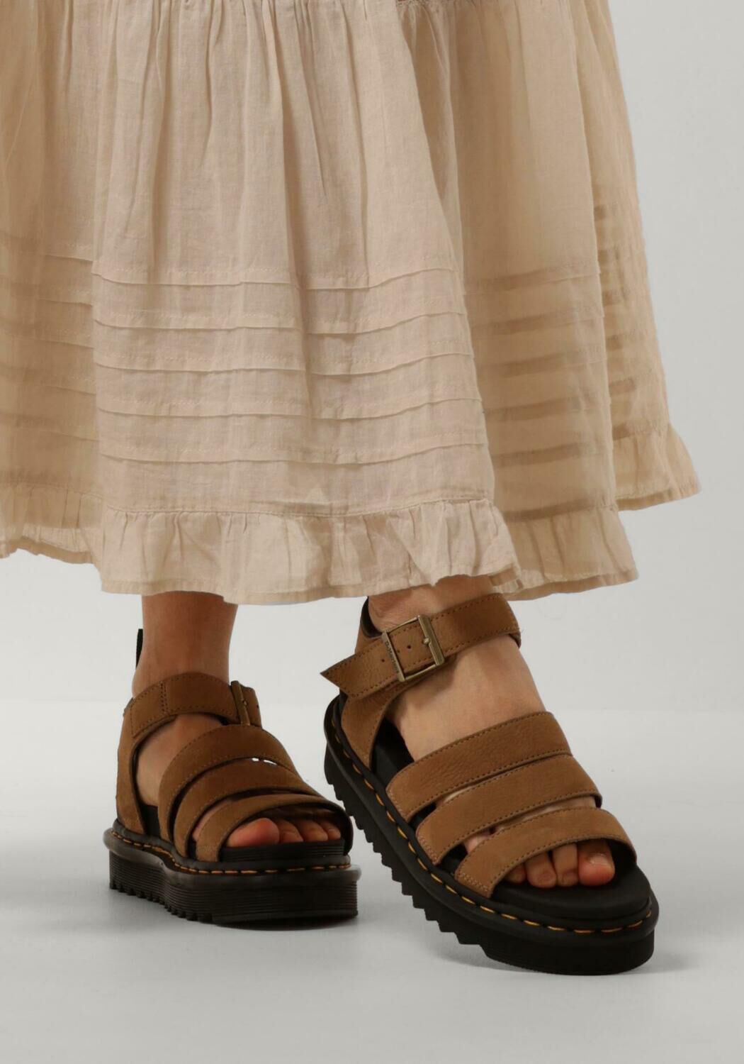 Braune DR MARTENS Flache Sandalen BLAIRE - large