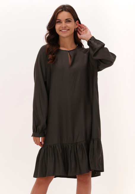 Graue SCOTCH & SODA Minikleid EASY FIT LONG SLEEVE DRESS WITH SMOCK DETAILS - large