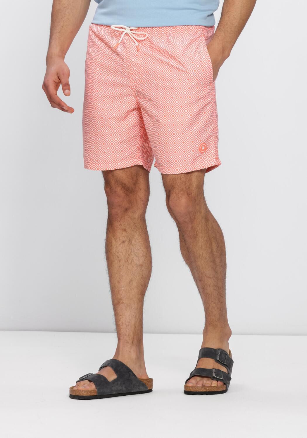 Orangene SHIWI Badehosen MIKE SWIM SHORTS 7 INCH GEO SQUARE - large