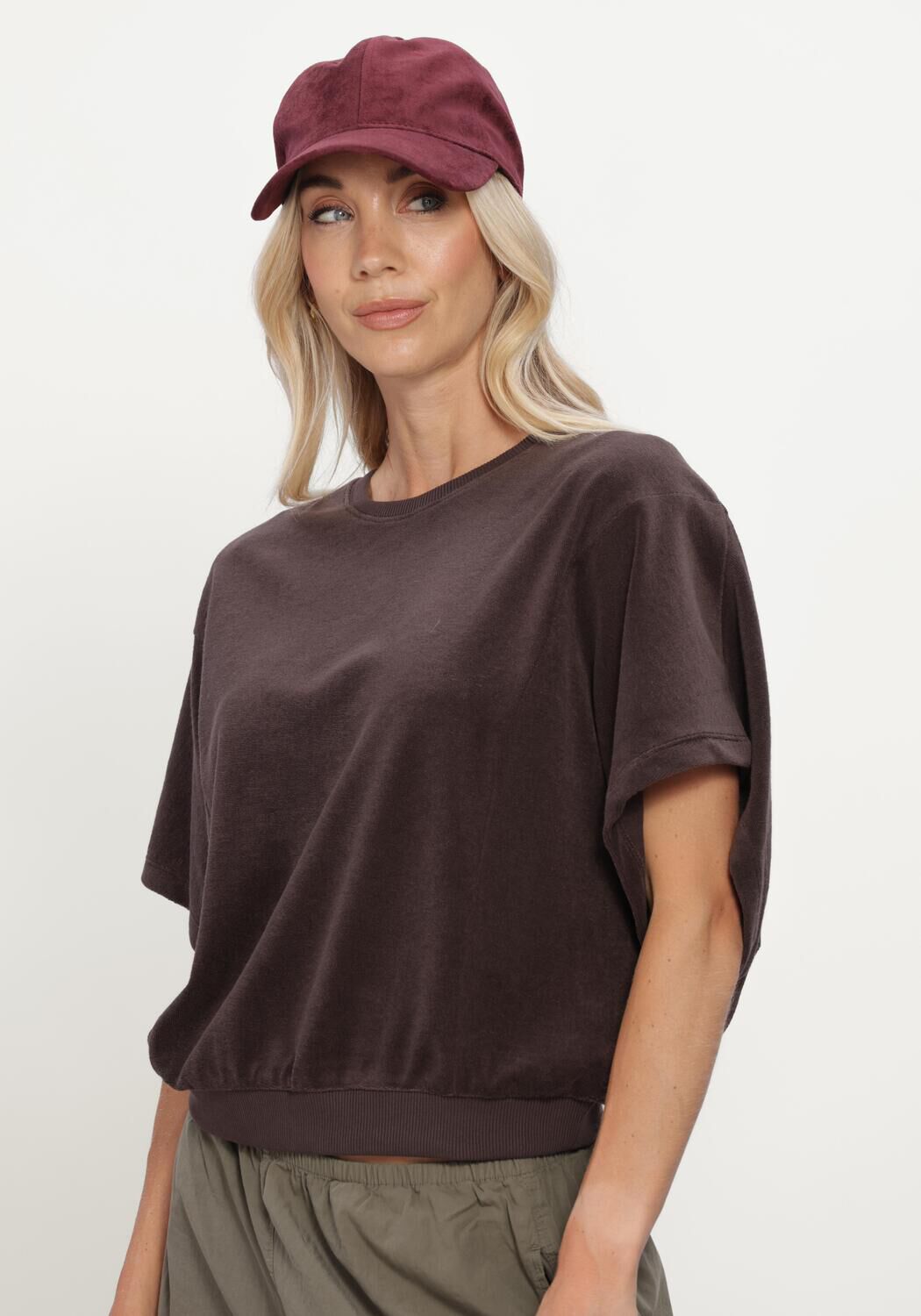 Braune BY-BAR Top NUKI SLUB TOP - large