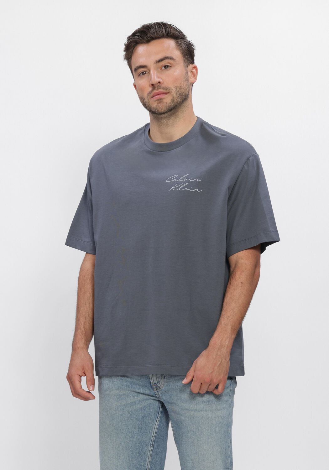 Graue CALVIN KLEIN T-shirt 16S APRIL GRAPHIC SEASONAL FASHI - large