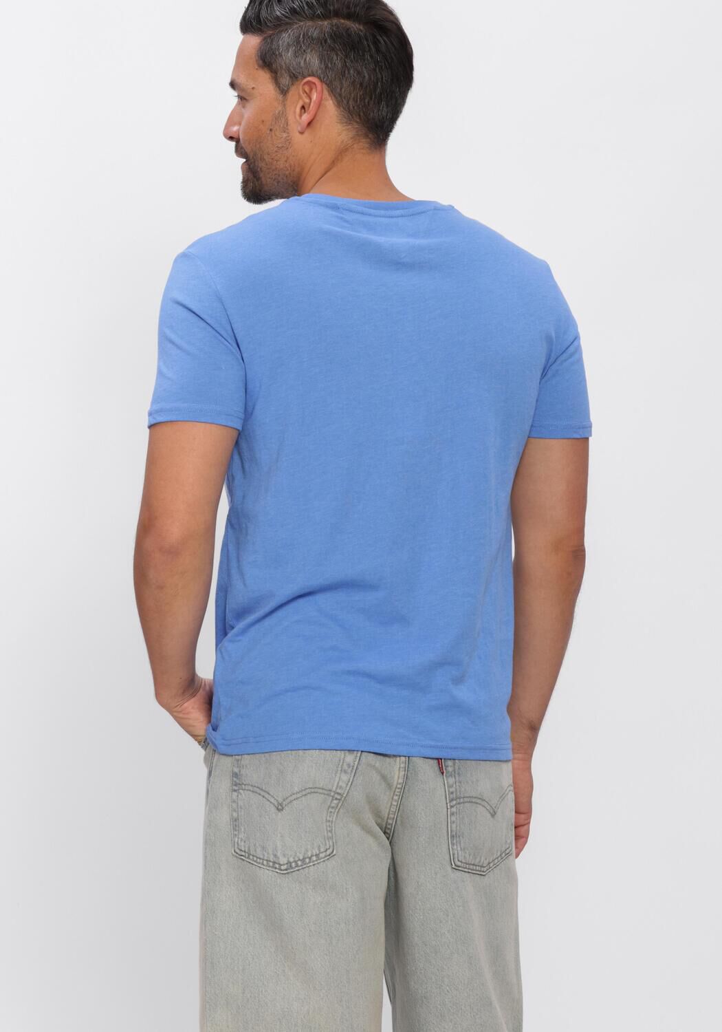 Blaue TOMMY JEANS T-shirt TJM XSLIM JASPE HTR TEE EXT - large