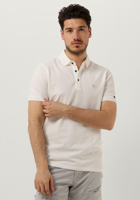 Weiße CAST IRON Polo-Shirt SHORT SLEEVE POLO ORGANIC COTTON PIQUE ESSENTIAL - large