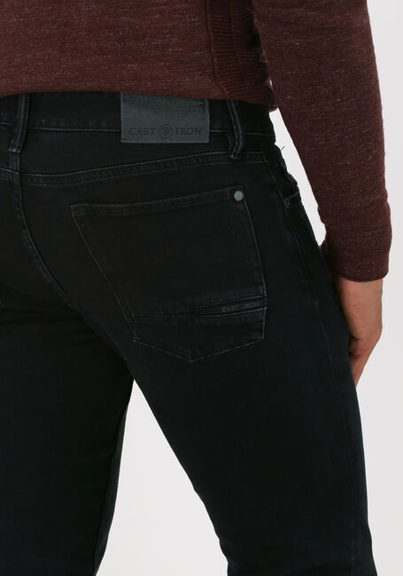 Schwarze CAST IRON Slim fit jeans RISER SLIM COMFORT BLACK DENIM - large